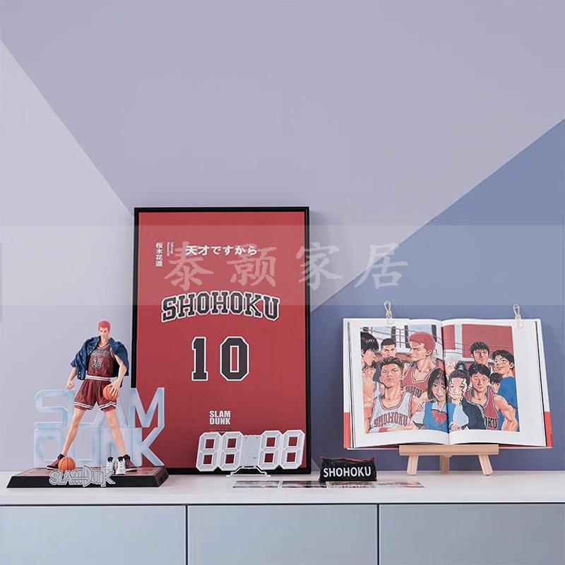 儿童房摆件男孩房间布置装饰篮球人物主题样板间书桌饰品