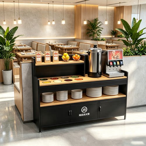 海底捞小型火锅店商用餐厅酱料台