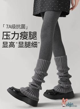 灰色春秋冬女性紧身裤，羊毛衬里到Heattech 2025新款压力修身裤