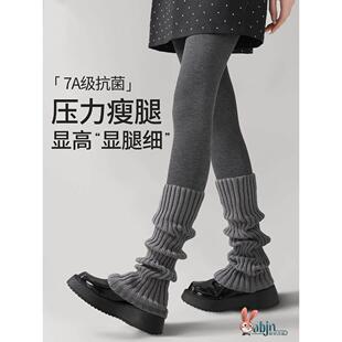 灰色春秋冬女性紧身裤,羊毛衬里到Heattech 2025新款压力修身裤