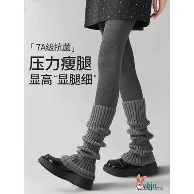 灰色春秋冬女性紧身裤，羊毛衬里到Heattech 2025新款压力修身裤