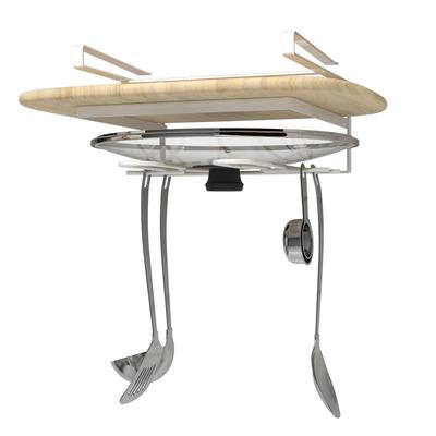 锅盖架壁挂式厨房悬挂置物架加厚菜板放置架橱柜吊柜下挂架砧板架