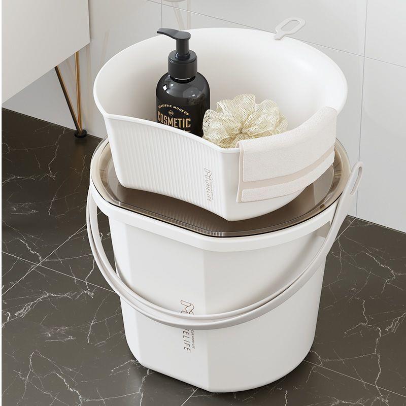 水桶脸盆套装洗衣桶学生宿舍洗漱三件套住校洗澡用品盆带盖盆桶大