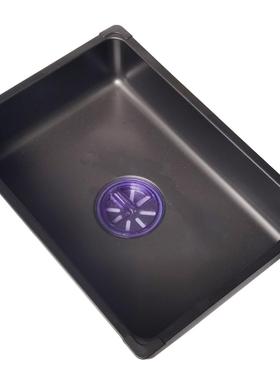 诺帝玛LS5329-H水槽盆中盆厨房溧水盆洗菜黑色纳米搭配小盆