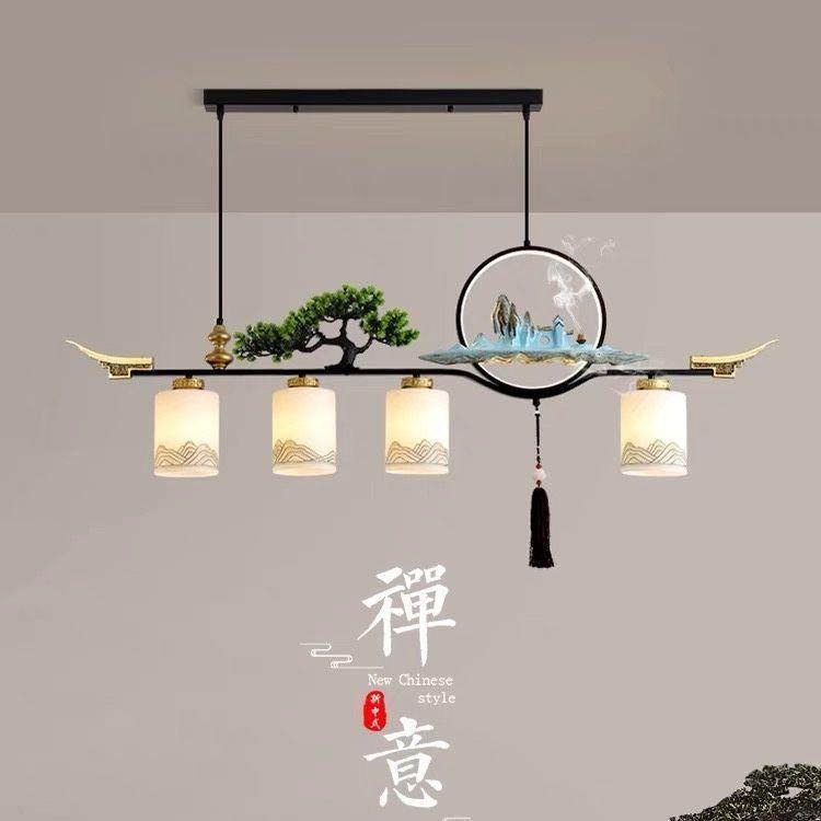 新款中式茶台复古灯古风房间装饰餐厅吊灯中国风灯具大全家用