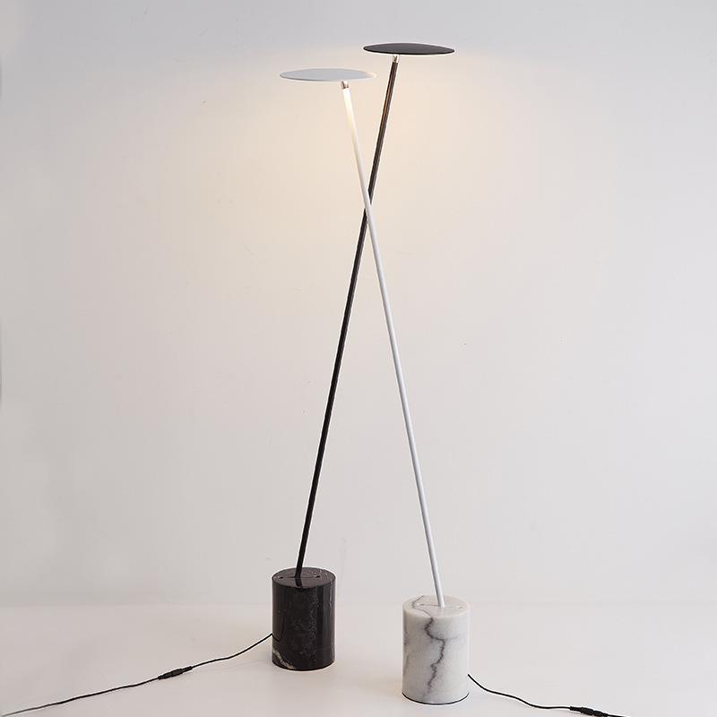 后现代简约创意大理石客厅几何线条灯床头卧室设计师样板房落地灯