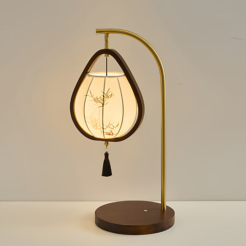 台灯卧室床头灯中式宋代美学中古风实木复古茶室书房民宿装饰台灯