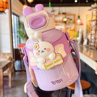 上吸管杯子专用16学女2023儿童幼儿园 保温杯小学生3可爱水杯新款