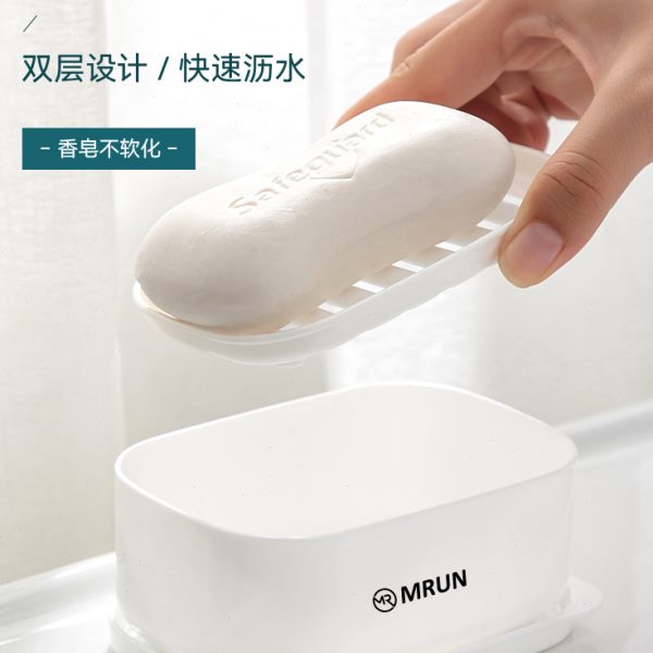 家用新款收纳大号宿舍肥皂盒带盖便携式香皂盒沥水子旅行皂盒密封