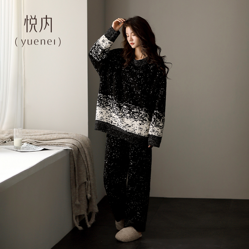 【商场同款】悦内女士半边绒睡衣