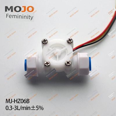 6mm快速连接流量计微流量传感器2点管净水器食品级大厅流量计Hz06