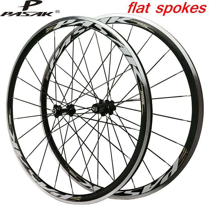 PASAK培林轴承公路轮组700C 公路车轮组自行车轮11速扁条C刹V刹
