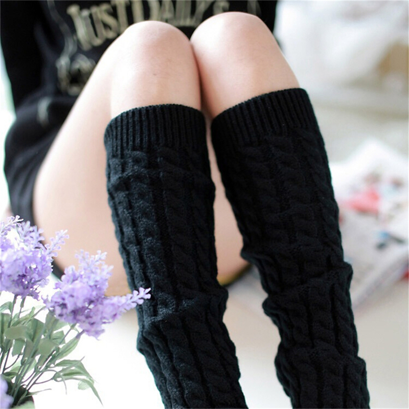 极速NEW Fashiion Gaiters Boot Cuffs Woman Thigh High Warm Kn