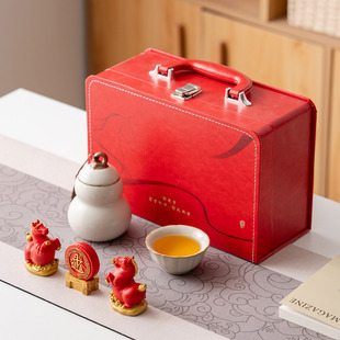 汝窑茶叶罐礼盒套组礼品公司单位新年会节日活动送客户商务伴手礼