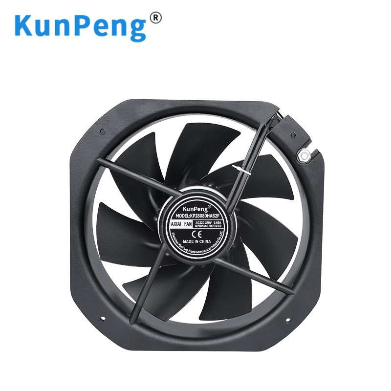 EC28080散热风扇 2808全金属高转速光伏集装箱充电桩220V轴流风机