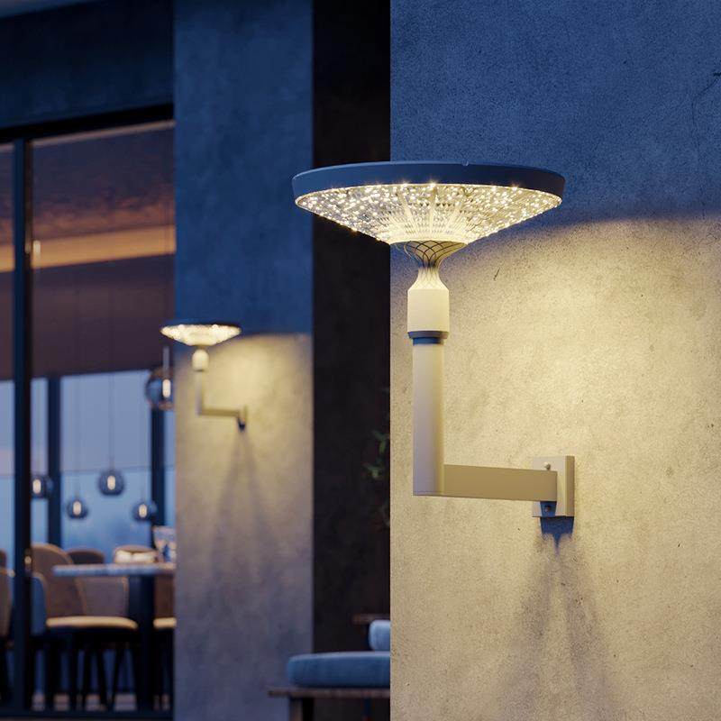 2024新款太阳能户外壁灯防水庭院别墅外墙大门两侧室外花园装饰灯