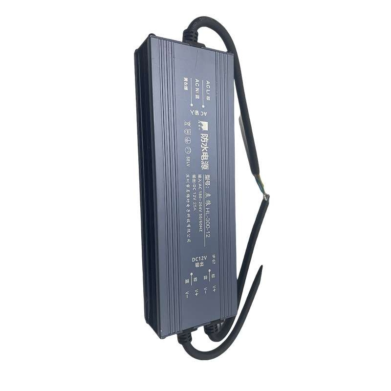 深圳LED电源厂家12V300W防水开关电源25A恒压驱动-灰狼