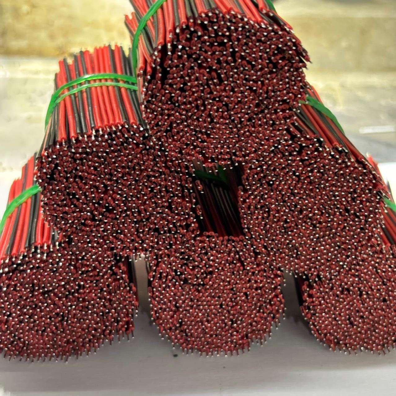 红黑双并线2468红黑平行线灯带 24AWG红黑排线70mm