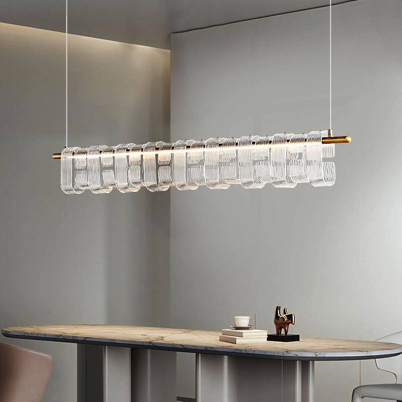 现代轻奢餐厅吊灯创意现代简约个性高端意式长条吧台设计师流行款
