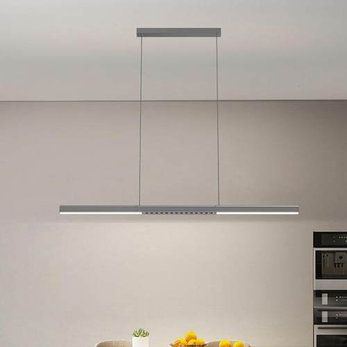 普瑞格栅灯高显指现代简约一字长条餐厅吊灯餐厅吧台氛围led餐桌