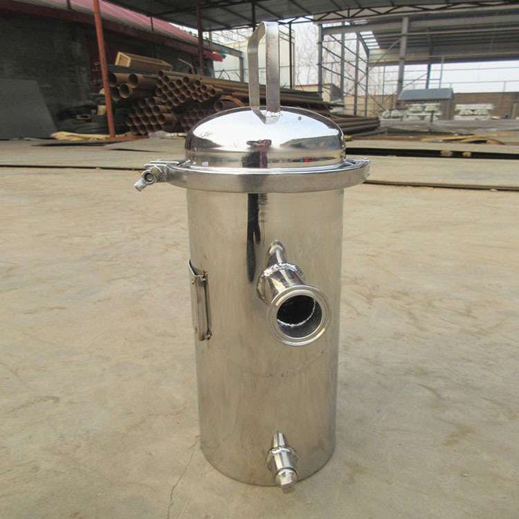 工业篮式过滤器污水毛发过滤器DN150法兰接口直通平底蓝式除污器