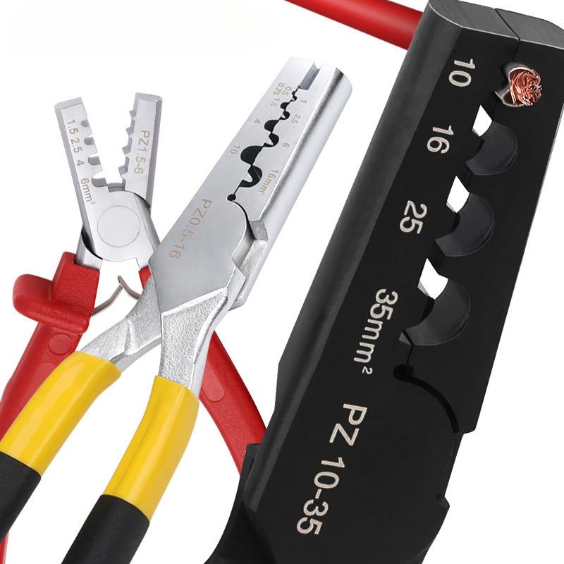 宗意德式小型压线钳 管型冷压端子电工省力快速压接钳 PZ0.25-2.5