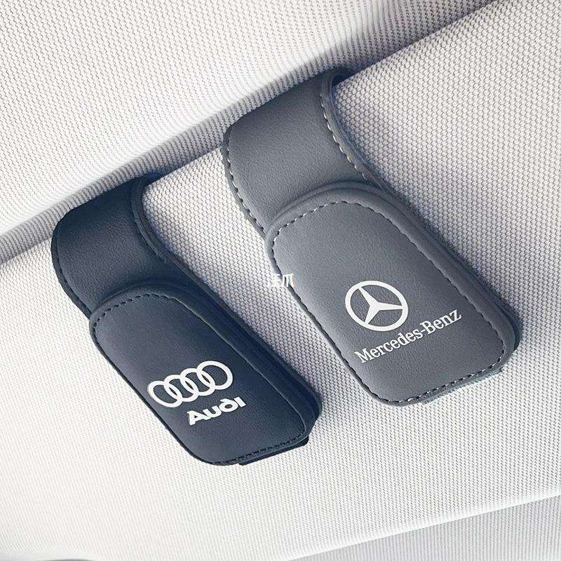 多功能车载眼镜夹汽车眼镜架主驾驶遮阳板收纳盒车用墨镜夹卡片夹