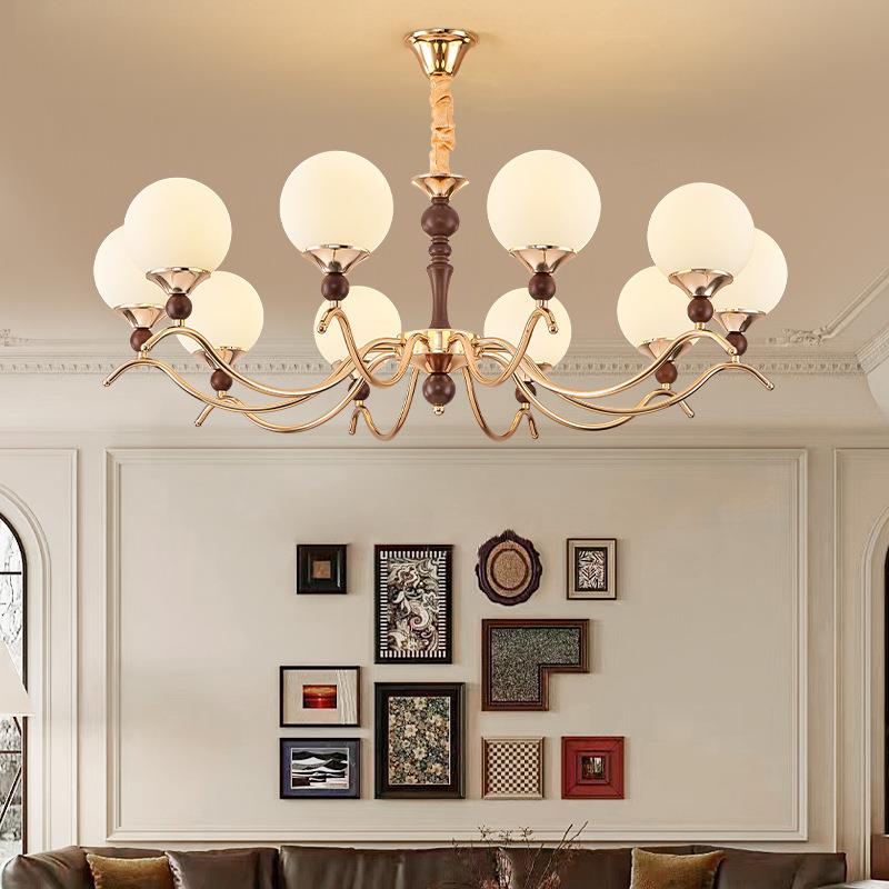 新款法式护眼中古风客厅吊灯新中式美式复古现代简约餐厅卧室吊灯