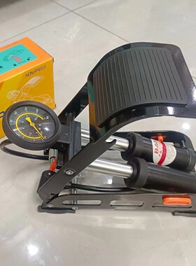 欧耐高压双管足式气泵汽车电动车摩托车自行车足式便携式气泵