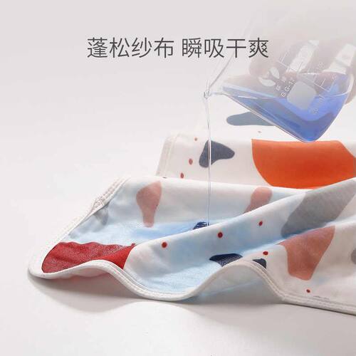儿童纱布浴巾斗篷可穿式速干带帽游泳夏季沙滩男女宝宝套头浴袍
