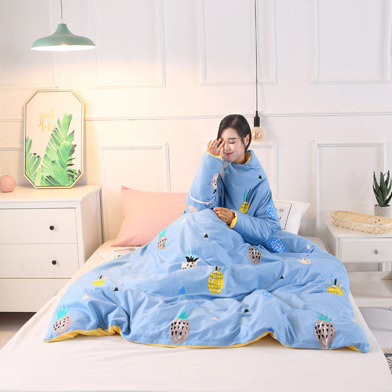可拆洗袖被带袖子的懒人被 加厚保暖穿在身上的被子玩手机做作业