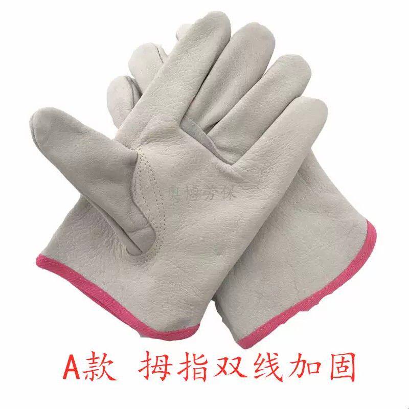 全牛皮头层电焊手套司机手套焊工焊接防烫耐高温搬运隔热手套软皮