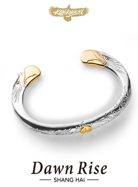 「KENKIKUCHI」菊地健&DawnRise 金嘴飞鸟点金唐草四目手镯