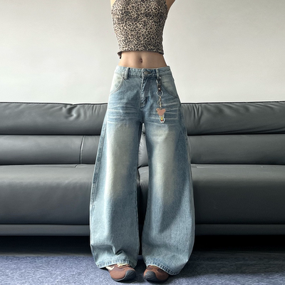 美复古cleanfit水洗牛仔裤