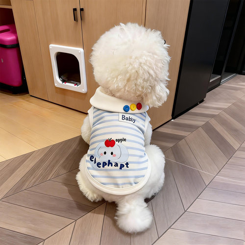 春夏季小型犬透气防掉毛卡通背心