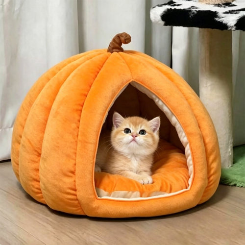 冬季保暖半封闭南瓜猫窝猫床狗窝