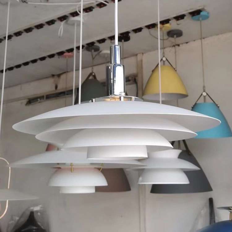 丹麦现代简约吧台灯ph5设计客厅个性卧室飞碟白色餐厅吊灯具