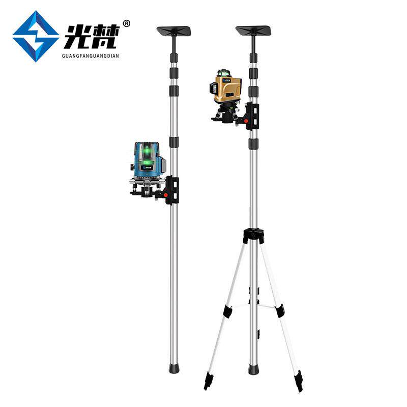 水平仪升降支撑杆3.2/4米红外线伸缩杆平水仪三脚支架吊顶通用型