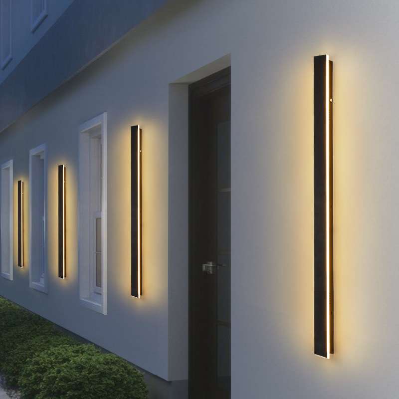 LED现代简约壁灯欧式创意长条户外挂壁灯阳台楼梯过道外墙庭院灯