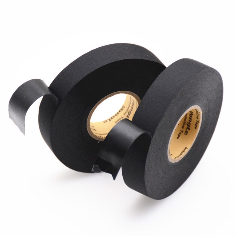 极速黑色绒d布胶带汽车凹陷修复配件电工手撕涤纶布基胶带线束胶