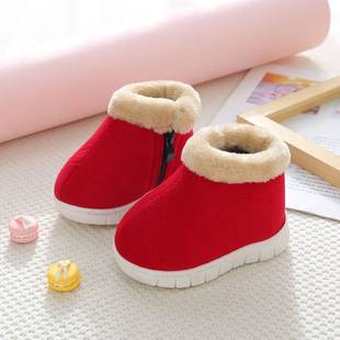 极速宝宝手工棉鞋冬款老式女加z绒厚男家居防滑保暖1岁2婴儿秋可