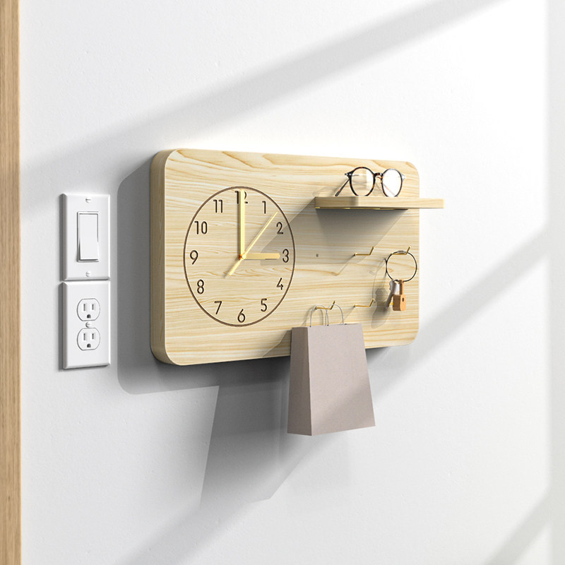 极速创意电表箱i装饰画带钟表遮挡配电源总开关闸盒挂画客厅简约