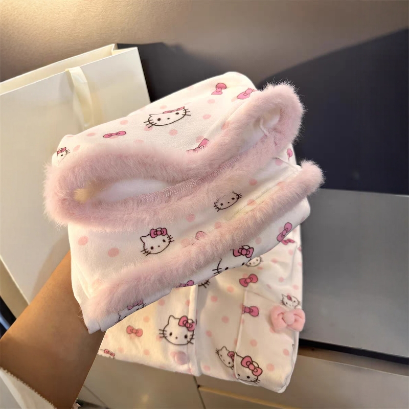 少女可爱HelloKitty德绒睡衣女冬
