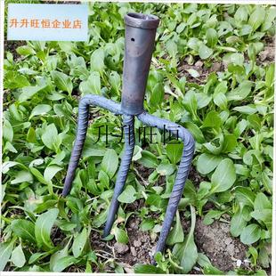 地叉子松土神g器三齿翻地叉粪叉钢叉老式手工锻打叉子农用翻地叉,