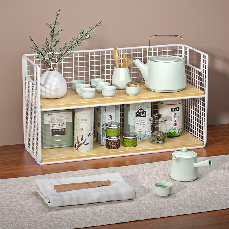 水杯架子置物架桌上茶杯收纳架桌面茶水分层架咖啡杯玻璃杯整理颜