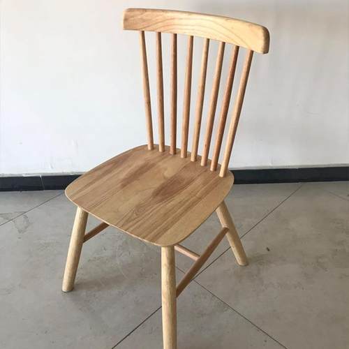 家用靠背实木餐椅 简约饭店咖啡厅餐桌椅子北欧家用椅子