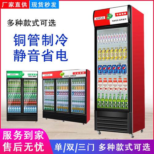 啤酒柜立式冷藏展示柜商用单双门饮料柜超市便利店保鲜展示柜