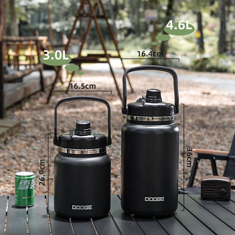 大容量道奇304不锈钢保温杯子便携户外运动喝水吸管水壶车载冰桶