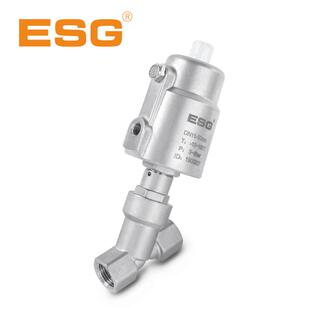 厂家直销ESG角座阀高温螺纹DN25角阀Y型角阀304不锈钢气动角座阀
