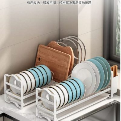 碗碟收纳架家用窗台窄款沥水架碗盘碗筷碗架筷笼盒碗柜厨房置物架